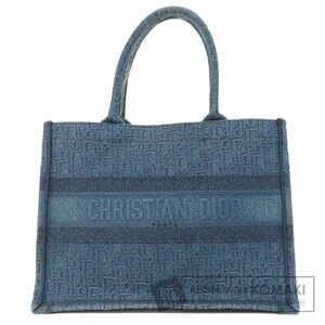 Christian Dior Book Tote Oblique Bag Denim